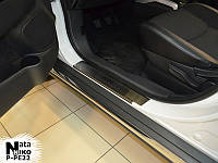 Защита порогов - накладки на пороги Peugeot 4008 с 2011- (Premium)
