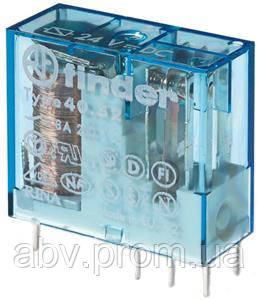 405290240000 Реле finder 24VDC, 2C/O, 8А/250VAC, 2 перекидні контакти з котушкою керування 24 В пост. струму., фото 1
