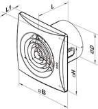 Вентилятор осьовий Квайт - Майлд 100 Вентс, 97 мЗ/год, 7,5 Вт, гарантія 5 років, фото 2