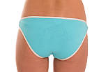 Жіночі трусики-сліпи бавовняні бавовняні трикотажні стрейч блакитні (Україна), фото 2