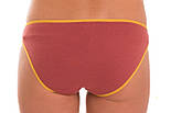 Жіночі трусики сліпи бавовняні бавовняні трикотажні стрейч теракотові коричневі (Україна), фото 2