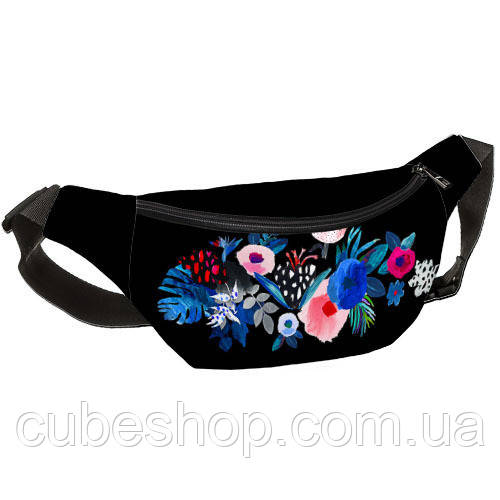 Сумка на пояс бананка BUMBAG Квіти