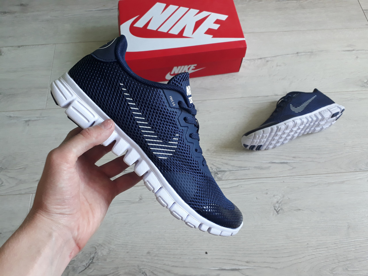 Чоловічі літні кросівки Nike Free Run 3.0 v 2019 (40-45) darkblue темно-сині