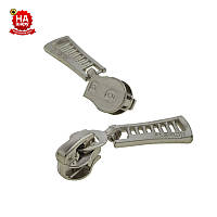 Блискавка бігунок No5 Нейлон. Собачка блискавка (Рішетка No3) Нікель (100 шт.)