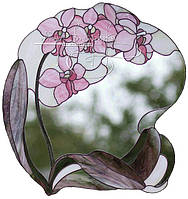 Дзеркало вітражне "Орхідеї"