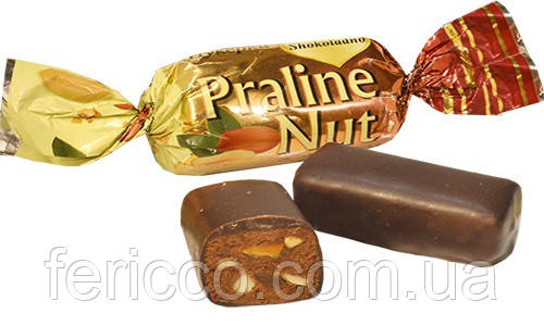 Цукерки «Praline nut» з арахісом  1,5 кг Шоколадно