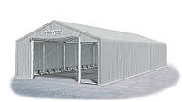 Шатер 6х12 метров ПВХ 600г/м2 с мощным каркасом под склад, гараж, палатка, ангар, намет, павильон серого цвета, фото 6
