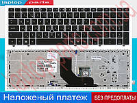 Клавиатура HP Probook 6560B 6565b Elitebook 8560p черная рамка серебристая с трекпойнтом