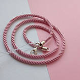 Шнур шовковий "Мілан" на шию рожевий 3 мм, фото 3