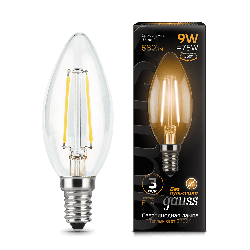 Лампа світлодіодна Gauss Black Filament CF37 9 Вт E14 2700К 220В (art 103801109)