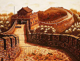 Картина з бурштину "Стіна"