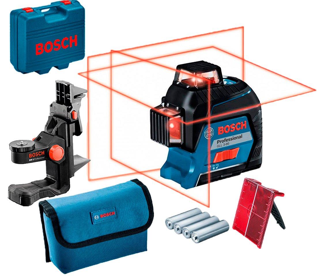 Лазерный нивелир Bosch Professional GLL 3-80 + BM1 + кейс (0601063S0B ...