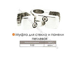Муфта для скла та панелі петльові