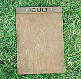 Планшет папку меню з дерева з дерев'яним затискачем, фото 4