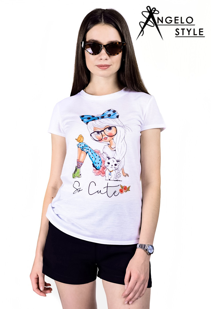 Стильна футболка " So Cute" Angelo Style, фото 1