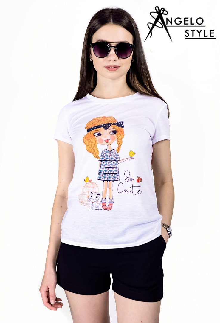 Стильна футболка "Cute" Angelo Style, фото 1