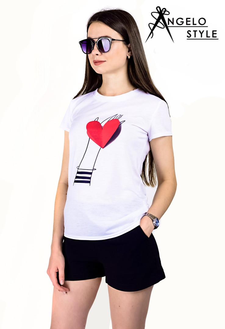 Стильна футболка " Серце" Angelo Style, фото 1