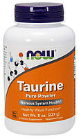 Taurine Pure Powder NOW, 227 грамів (без смаку)