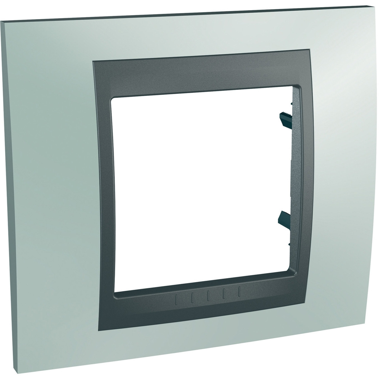 MGU66.002.294 Рамка 1м хром смарагдовий, графіт Unica Plus Schneider Electric