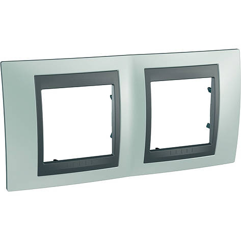 MGU66.004.294 Рамка 2м смарагдовий, графіт Unica Plus Schneider Electric, фото 1