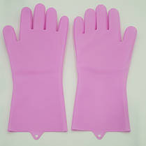 Перчатки с щеткой для уборки и мытья посуды Kitchen Gloves 5511, фото 5