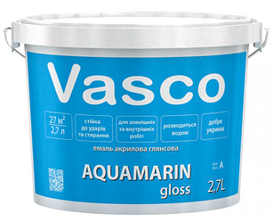 VASCO AQUAMARIN gloss акрилова емаль універсальна глянсова 2,7 л