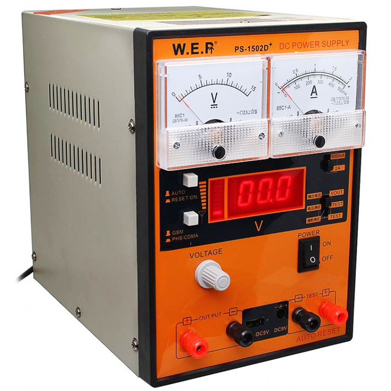 Лабораторний блок живлення WEP PS-1502D+ 15 вольтів 2 ампери