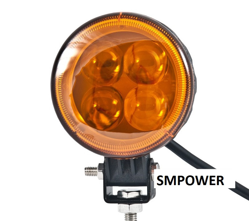 Фара LED світлодіодна Belauto Spot Amber, 12W, точковий/жовтий світло, BOL0403LA