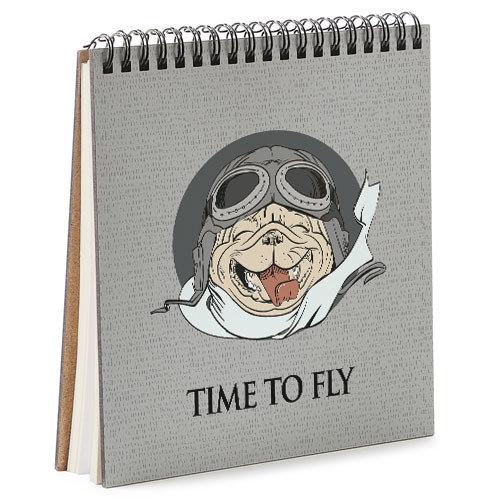 Скетчбук Time to fly 17x18 см (BDK_DOG013)