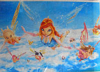 Вафельна картинка для торта "Феї", (лист А4)