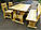 Меблі з дерева для дачі, будинки, комплект дерев'яний 2200*800 від виробника, фото 6