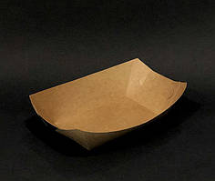 Міні - тарілка човник крафт збірна 135*105 мм без ламінації