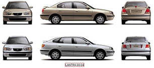 Фари передні для Hyundai Elantra XD '00-06