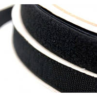 Липучка текстильная 40 мм черная (25 м/боб)