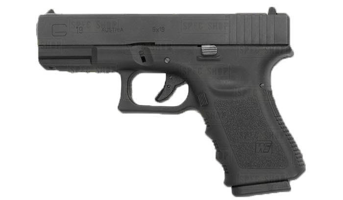 ПИСТОЛЕТ GLOCK 19 GEN.3 METAL GBB GREEN GAS - Black [WE