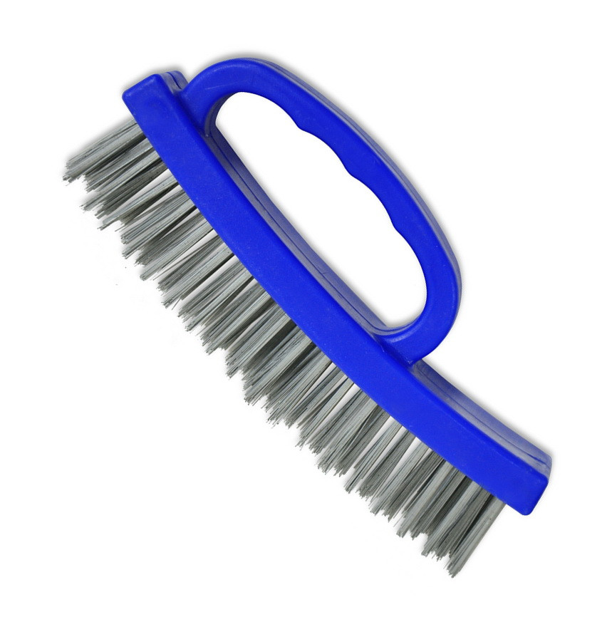 Щітка по металу Spitce оцинкована з пластиковою ручкою 4 ряди (18-025)