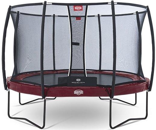 Батут BERG Elite+ 430 Tattoo red із захисною сіткою T-Series