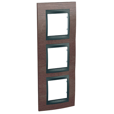 MGU66.006V.2M4 Рамка 3м вертикальна табак, графіт Unica Plus Schneider Electric, фото 1