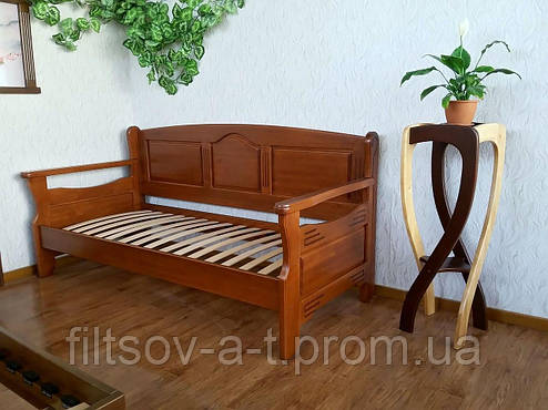 Диван-ліжко "Орфей Преміум" із масиву натурального дерева від виробника на ніжках, фото 2