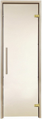 Двери для сауны GREUS PREMIUM 70х200 см (матовая бронза) 2 петли - фото 1 - id-p986237264