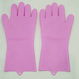 Перчатки с щеткой для уборки и мытья посуды Kitchen Gloves 5511, фото 4