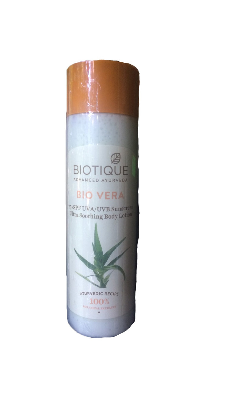 BIO ALOE VERA LOTION (190ML) BIOTIQUE, БІО ЛОСЬЙОН АЛОЕ ВІРА СОНЦЕЗАХИСНИЙ ДЛЯ ОБЛИЧЧЯ