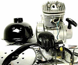 Веломотор дірчик 80сс (вело мотор) у складі з ручним стартером 80 см3