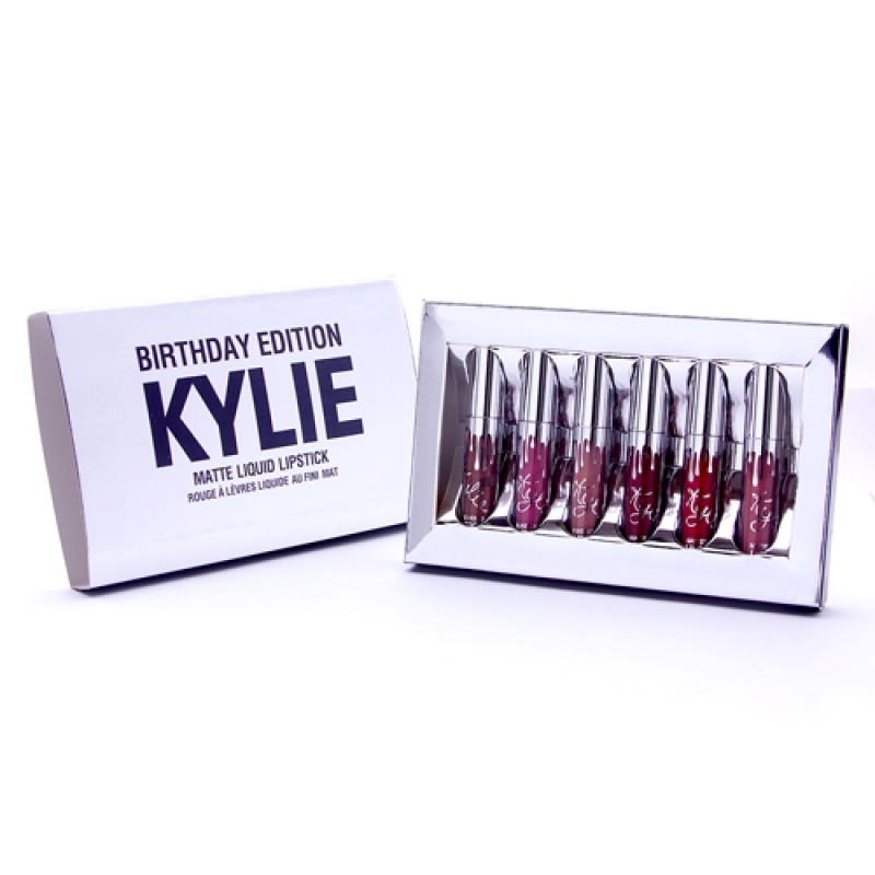 Набор жидких матовых помад KYLIE Birthday Edition Matte Liquid Lipstick 6 в 1 - фото 4 - id-p691394320
