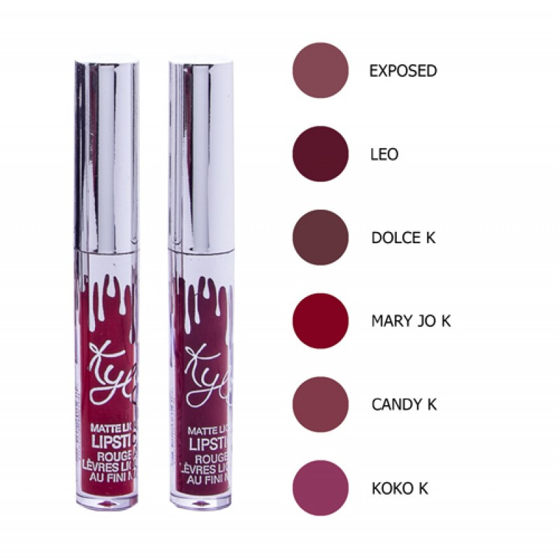 Набор жидких матовых помад KYLIE Birthday Edition Matte Liquid Lipstick 6 в 1 - фото 3 - id-p691394320