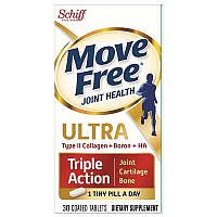 Schiff, Move Free Ultra, Колаген тип II + бор + гіалуронова кислота, 30 таблеток