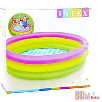 Басейн 3-кільковий для гри у воді Веселка 147х33 см Intex