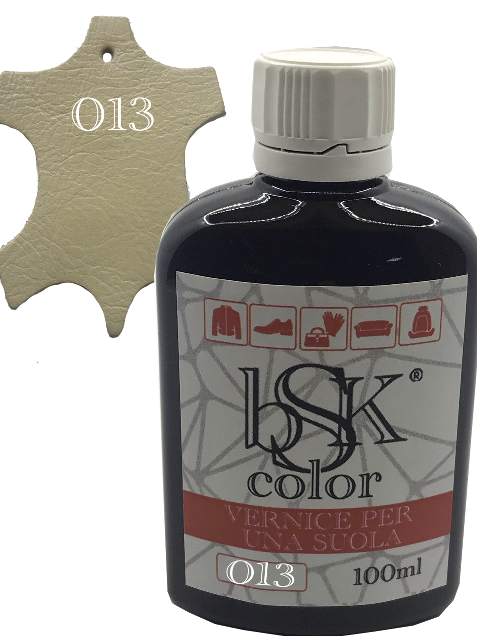 Фарба для гладкої шкіри "bsk-color" кольору шампань 100ml