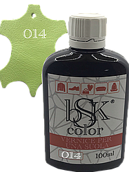Фарба для гладкої шкіри "bsk-color" 100ml, салатовий