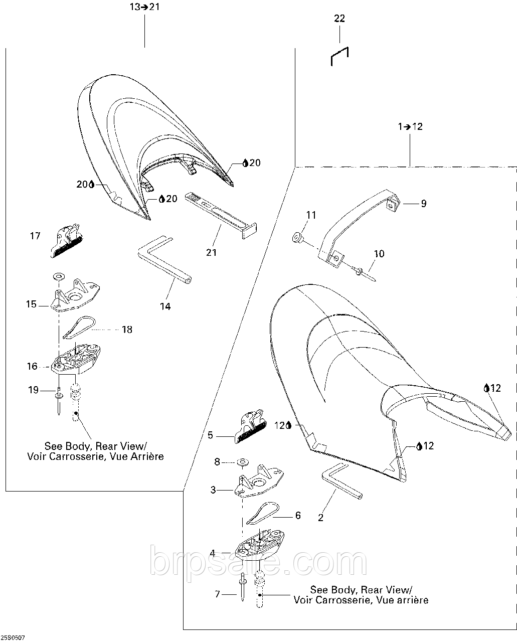 Сидіння в зборі для гідроциклів Sea-Doo BRP SIEGE ASSEMBLE *SEAT ASS Y